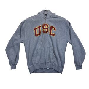 USC Trojans Heritage Full Zip Hoodie Women’s Size M Black Fleece